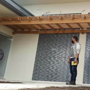 Pergola plastica para exteriores, armazon fabricado en plástico polipropileno de alta durabilidad Maderplast