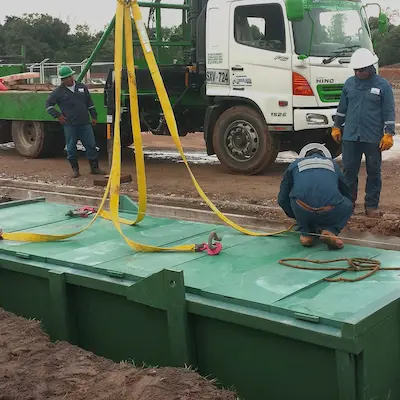 Maderplast. Skimmer estructuras de desague petroleras