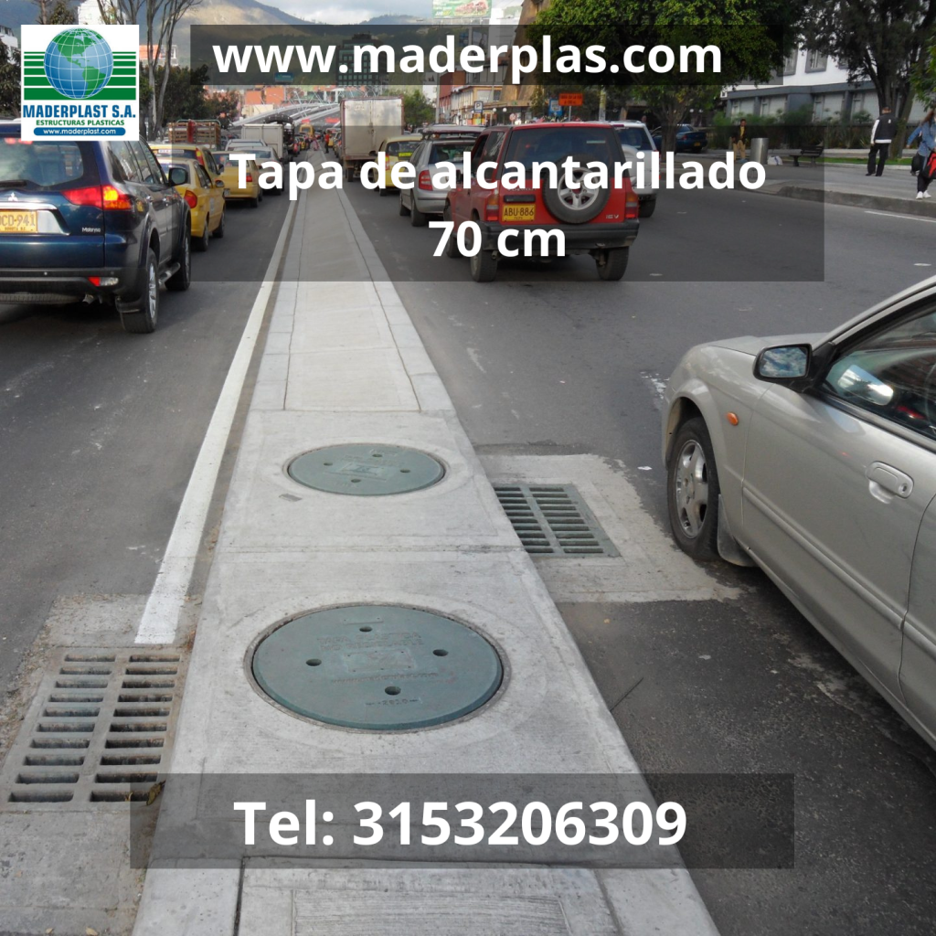 Maderplast Tapa de alcantarilla trafico pesado en Polipropileno